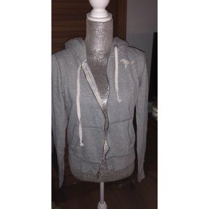 Large Grey Zip Sweatshirt